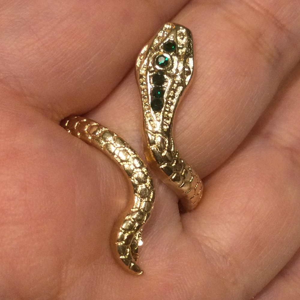 NEW Green Eyed Serpent Ring